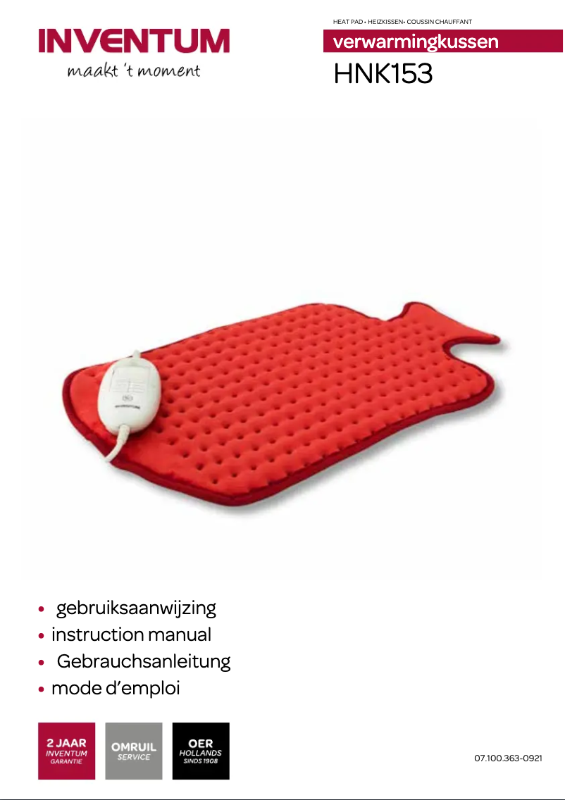 Imagen de la primera página del manual del dispositivo HNK153