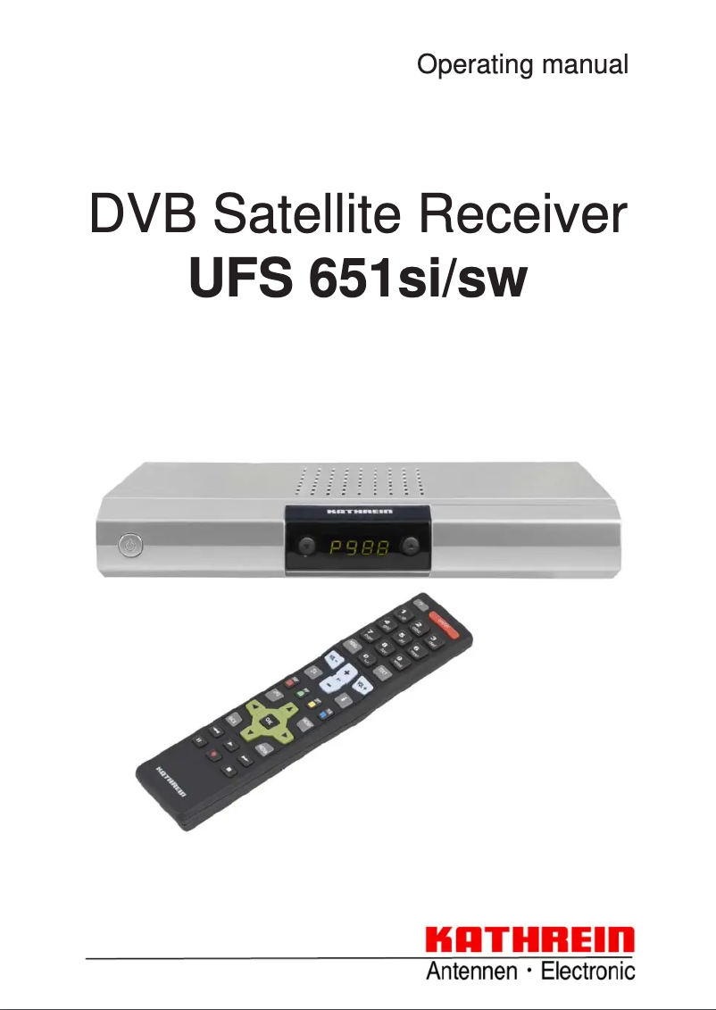 Imagen de la primera página del manual del dispositivo UFS 651si