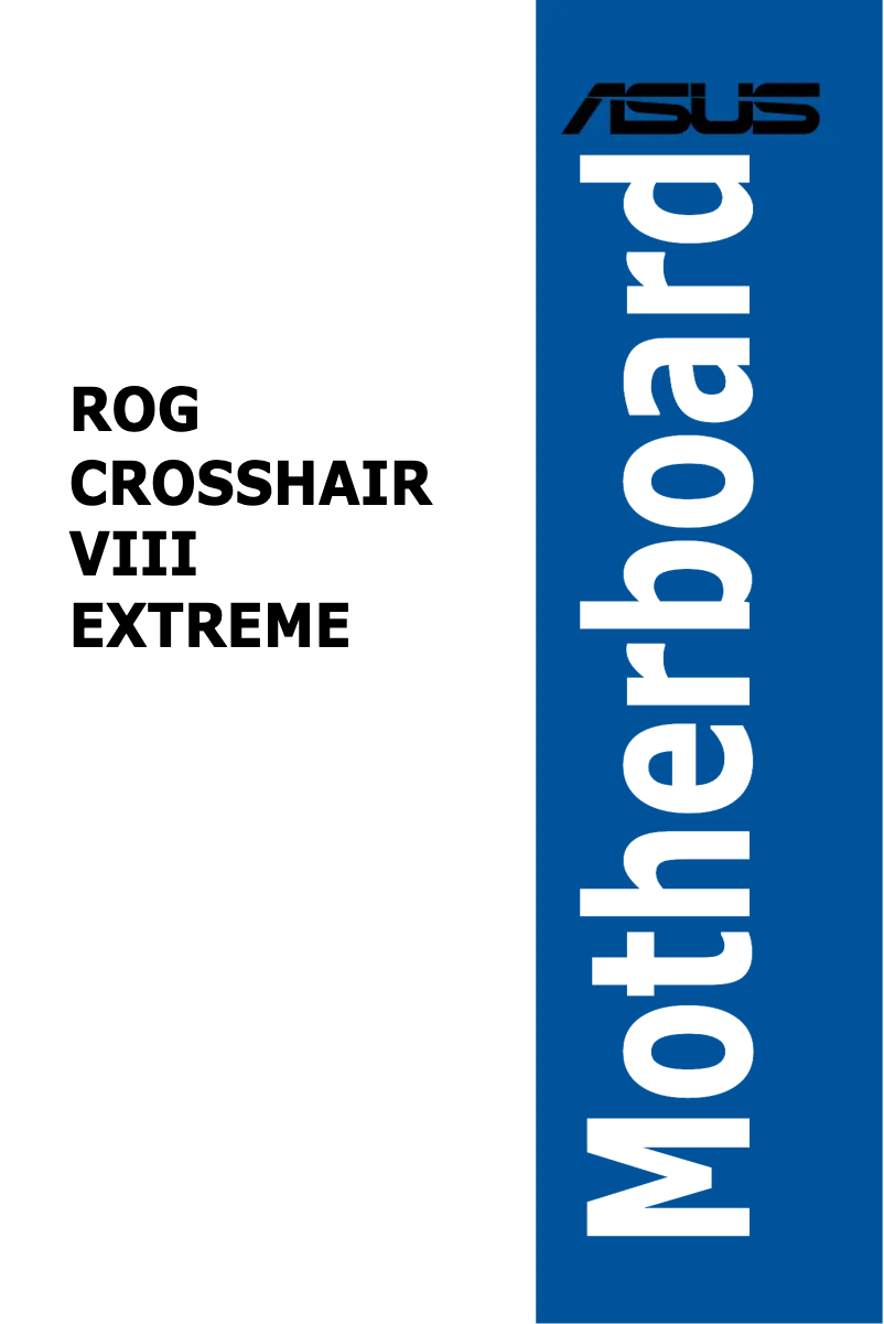 Imagen de la primera página del manual del dispositivo ROG Crosshair VIII Extreme