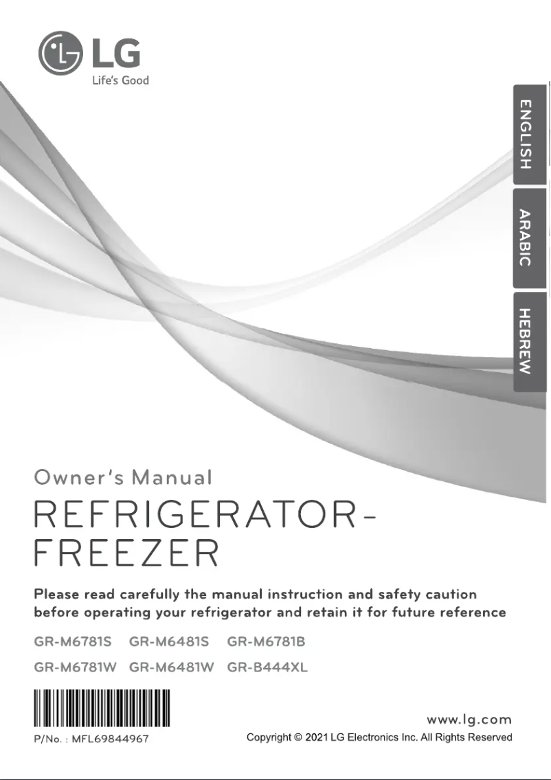 Página nº 1 - Manual de usuario LG GR-B444XL