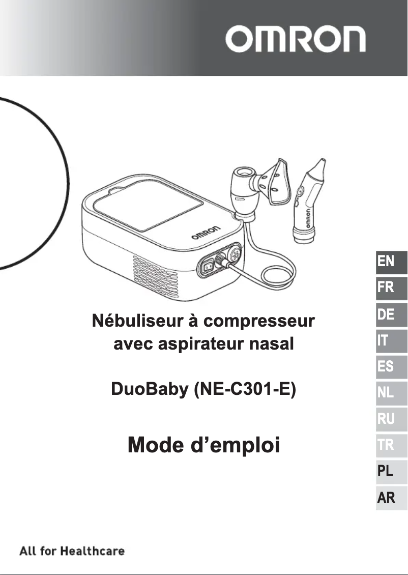 Imagen de la primera página del manual del dispositivo DuoBaby NE-C301-E