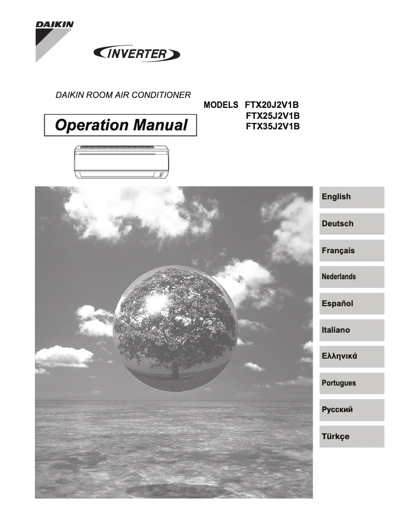 Imagen de la primera página del manual del dispositivo Inverter FTX35J2V1B