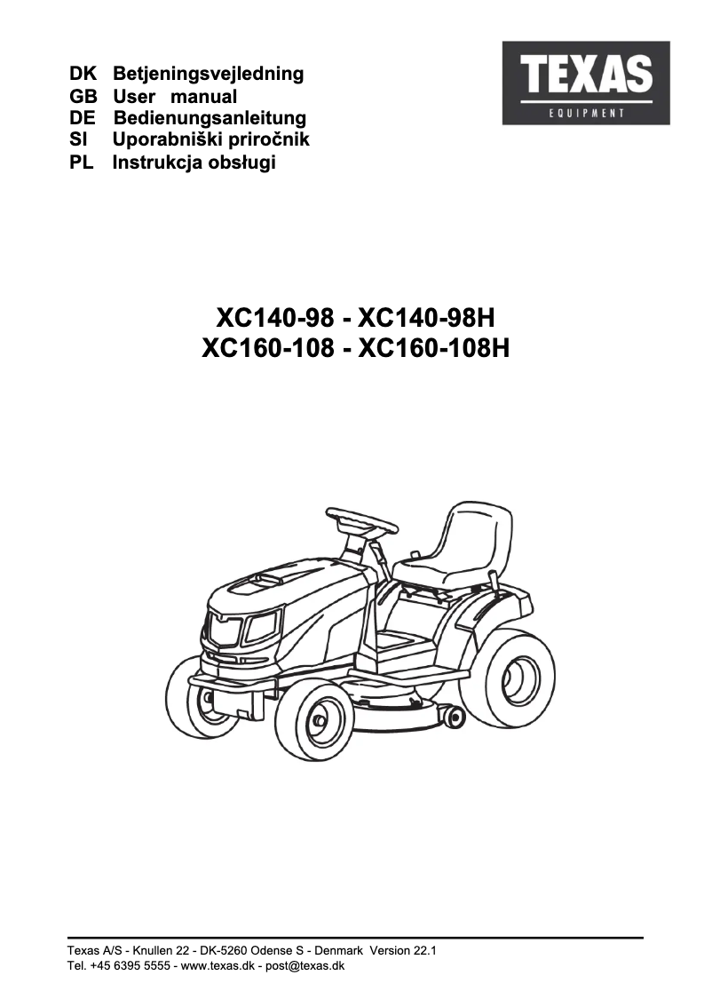 Imagen de la primera página del manual del dispositivo XC140-108H