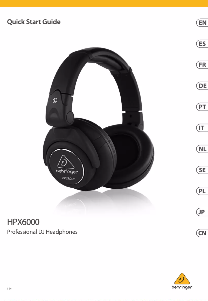 Imagen de la primera página del manual del dispositivo HPX6000