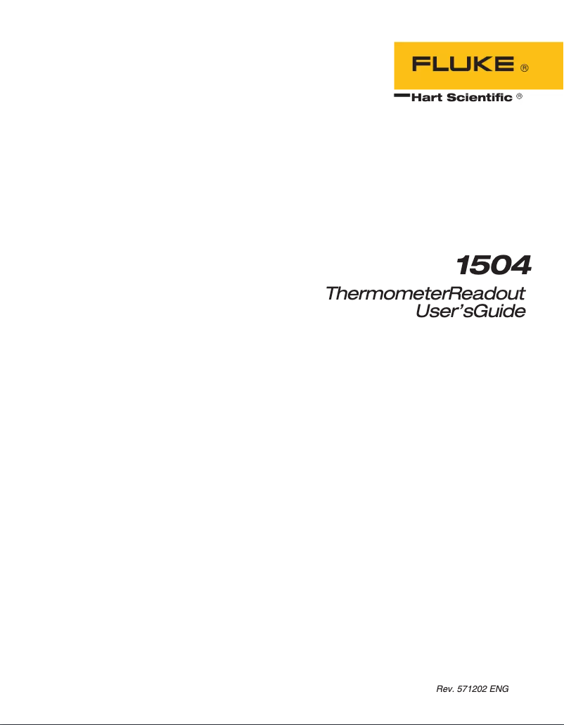Página 1 del manual Manual de usuario Fluke 1502A