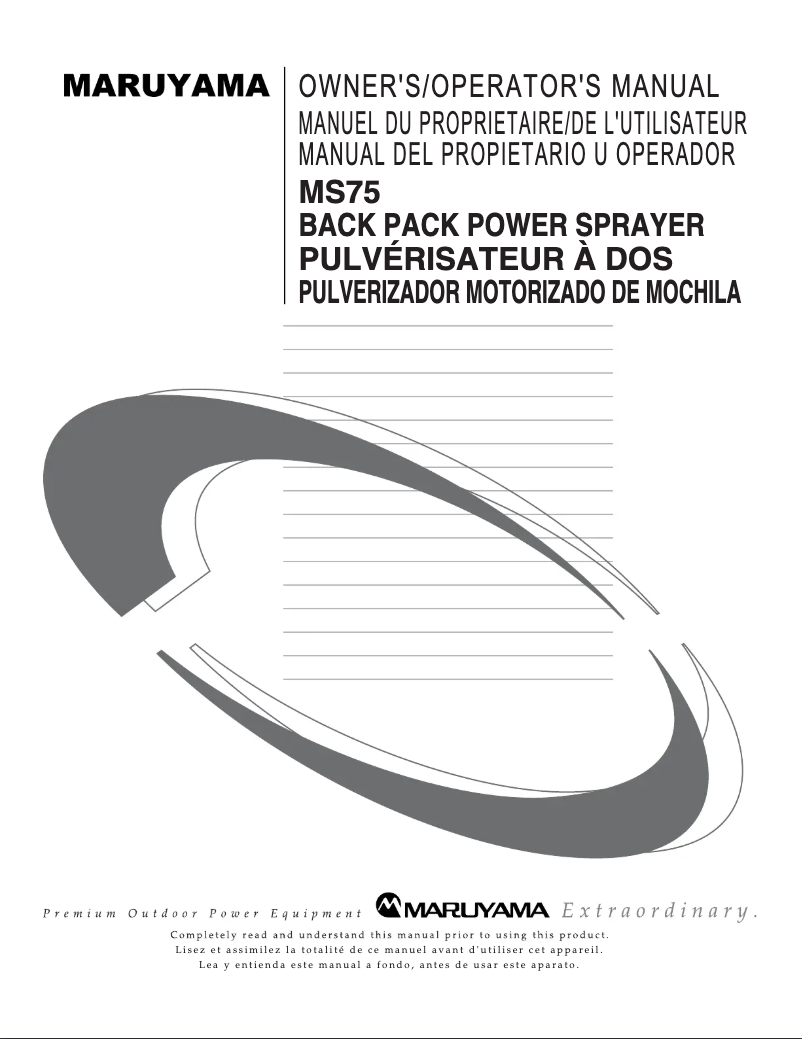 Página 1 del manual Manual de usuario Maruyama MS75