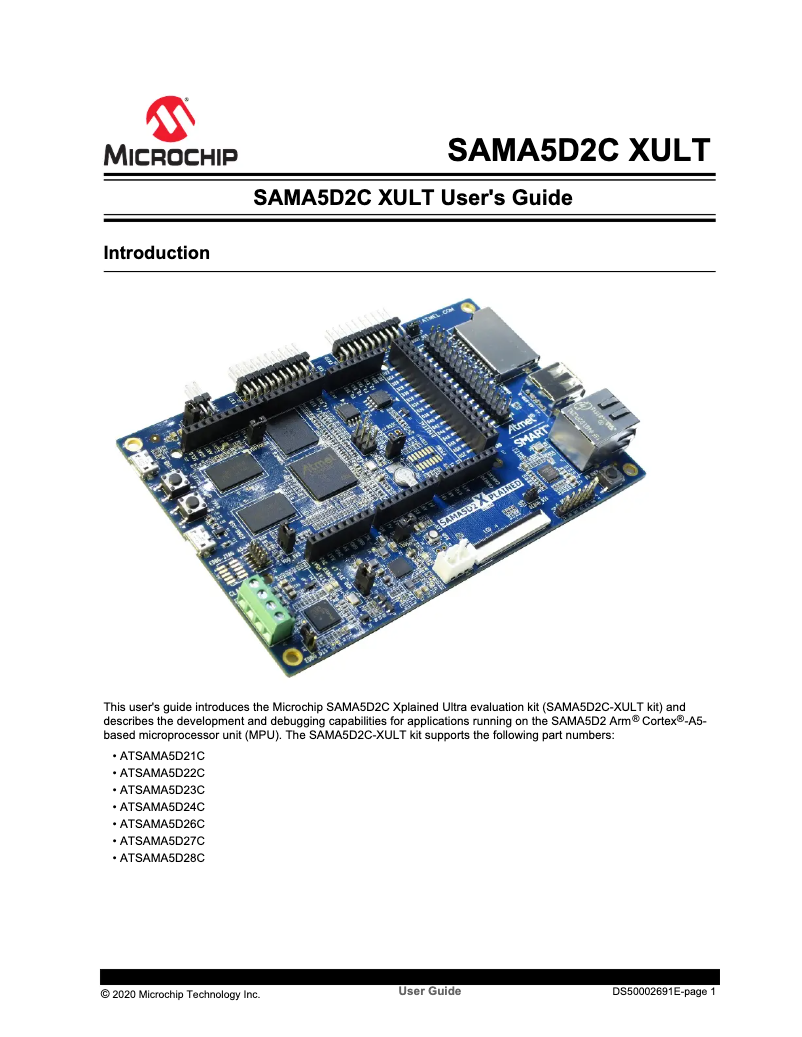 Página nº 1 - Manual de usuario Microchip ATSAMA5D28