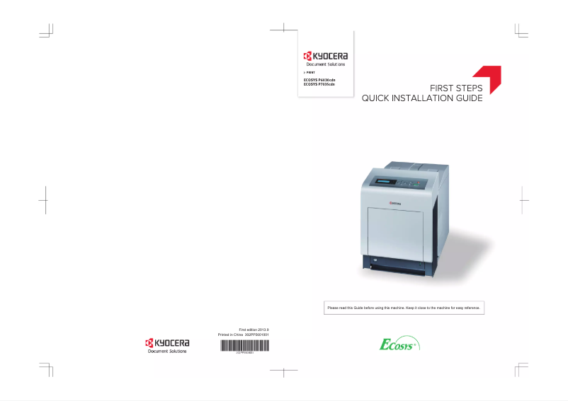 Página 1 del manual Manual de usuario Kyocera Ecosys P7035cdn/KL3