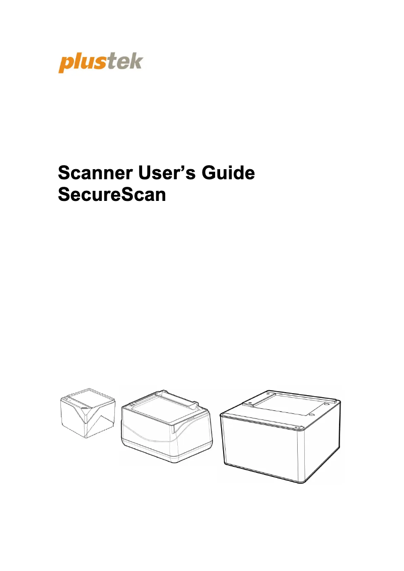 Imagen de la primera página del manual del dispositivo SecureScan X-Cube
