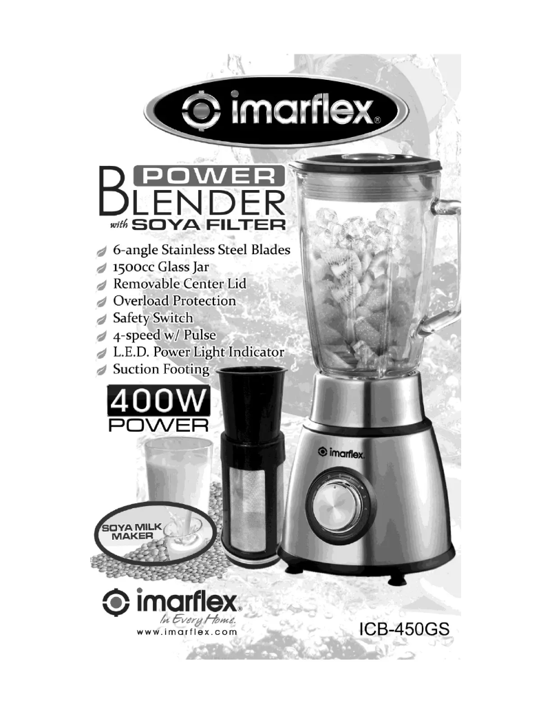 Imagen de la primera página del manual del dispositivo ICB-450GS