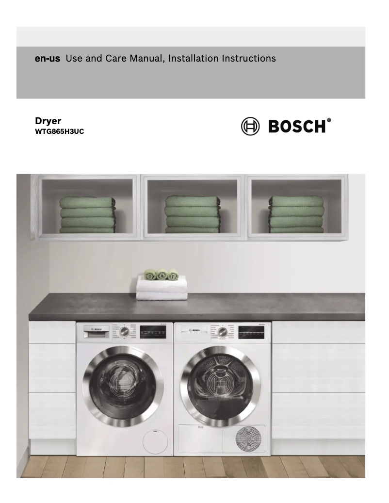 Página 1 del manual Manual de usuario Bosch WTG865H3UC