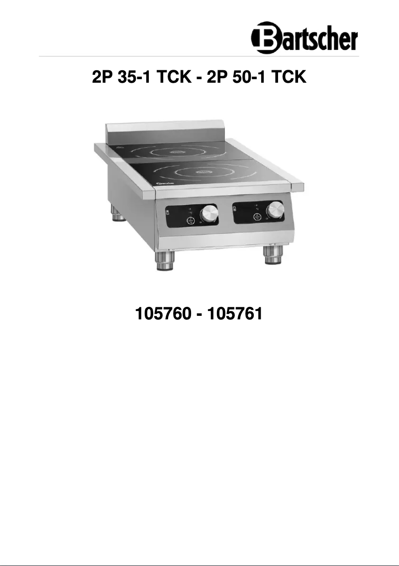 Página 1 del manual Manual de usuario Bartscher 2P 50-1 TCK