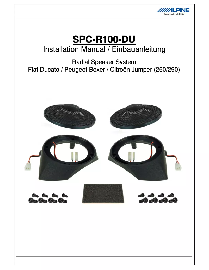 Página 1 del manual Manual de usuario Alpine SPC-R100-DU