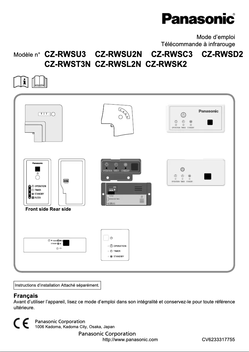 Página 1 del manual Manual de usuario Panasonic CZ-RWSU3