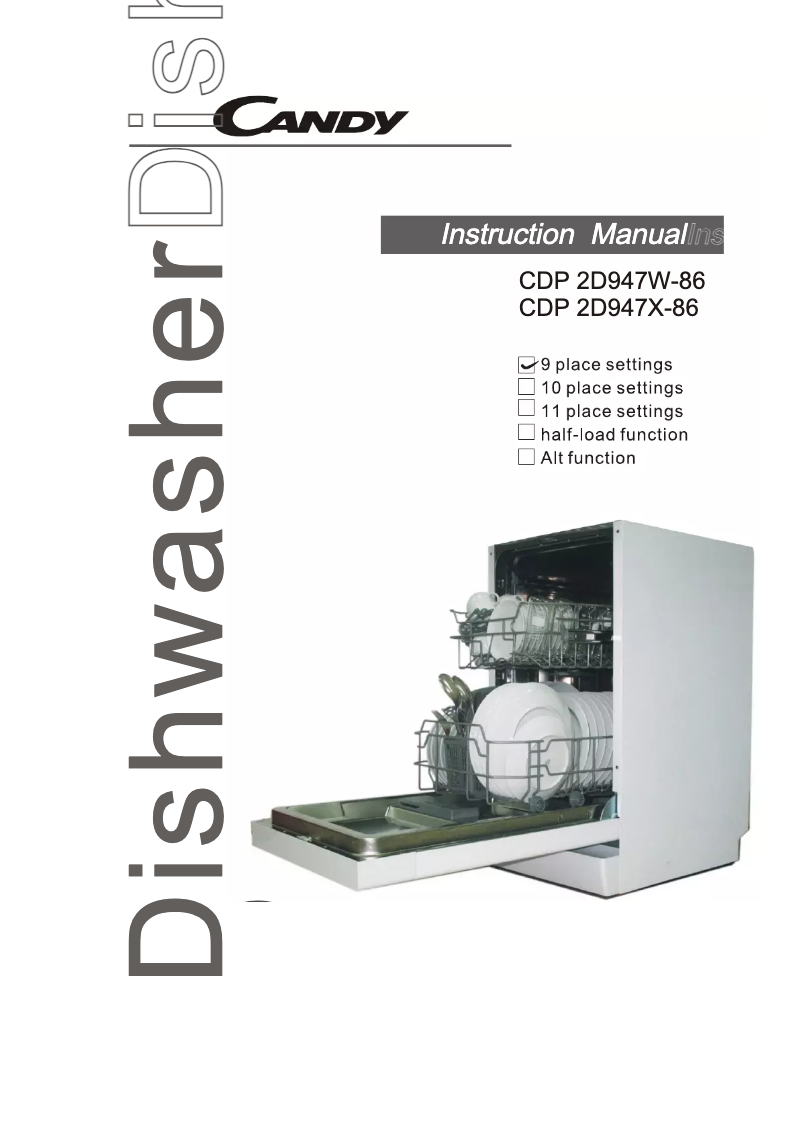 Página 1 del manual Manual de usuario Candy CDP 2D947W-86