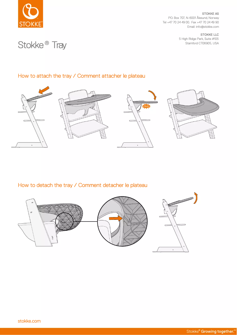 Página 1 del manual Manual de usuario Stokke Tray