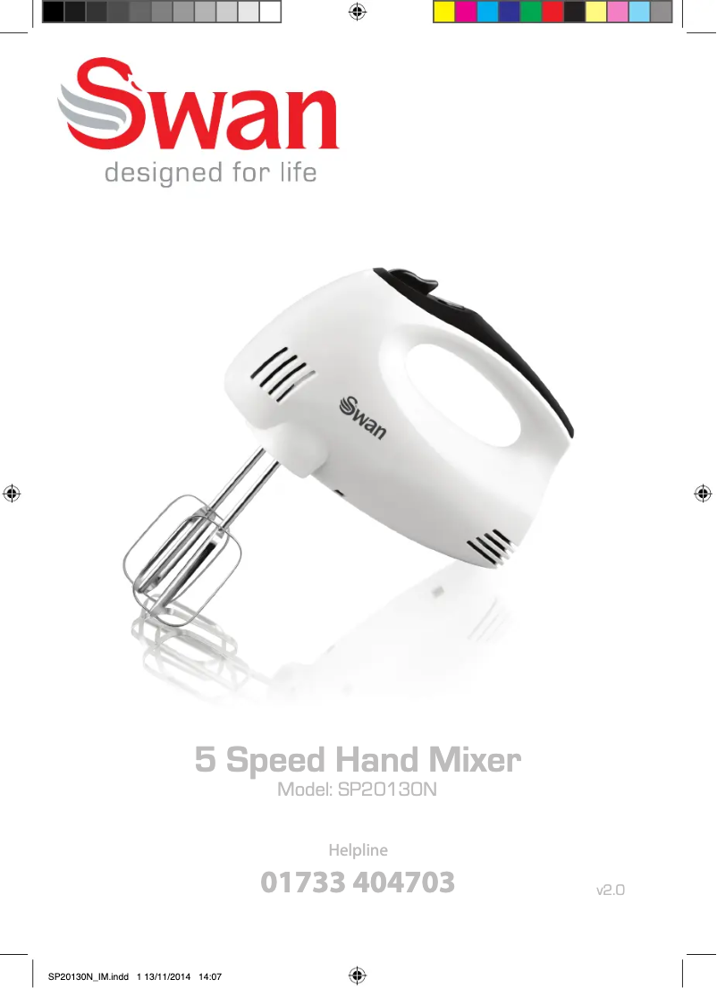 Imagen de la primera página del manual del dispositivo SP20130N