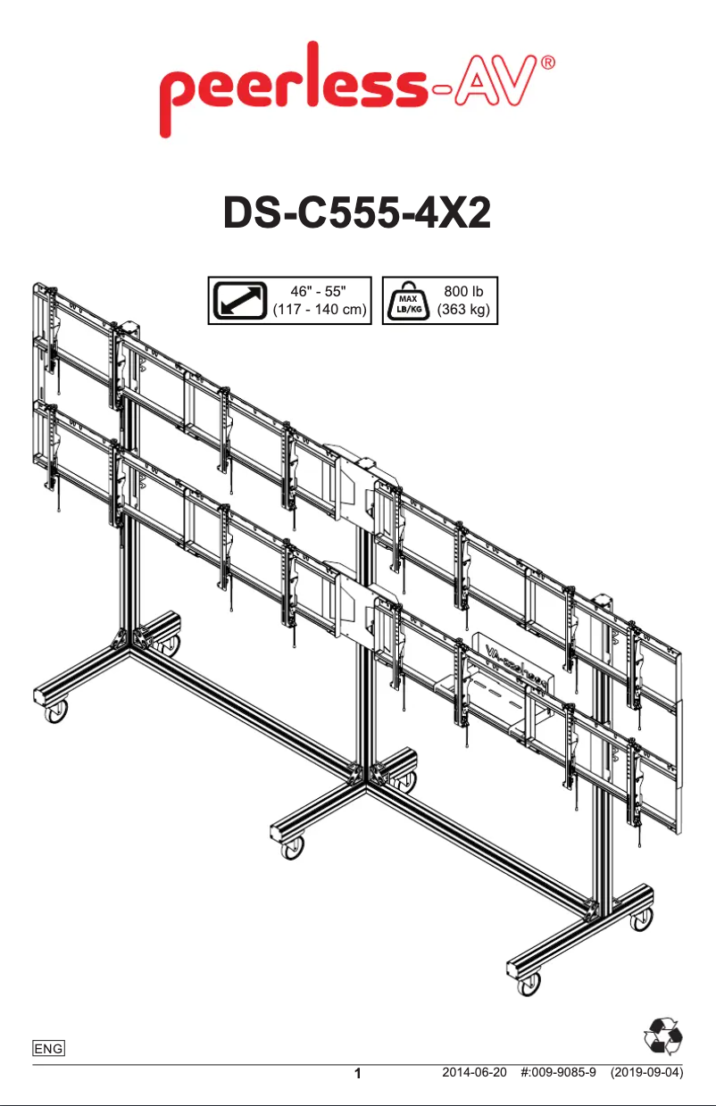 Página nº 1 - Manual de usuario Peerless-AV SmartMount DS-C555-4X2