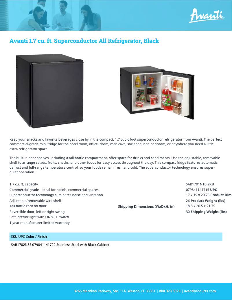 Imagen de la primera página del manual del dispositivo SAR1702N3S