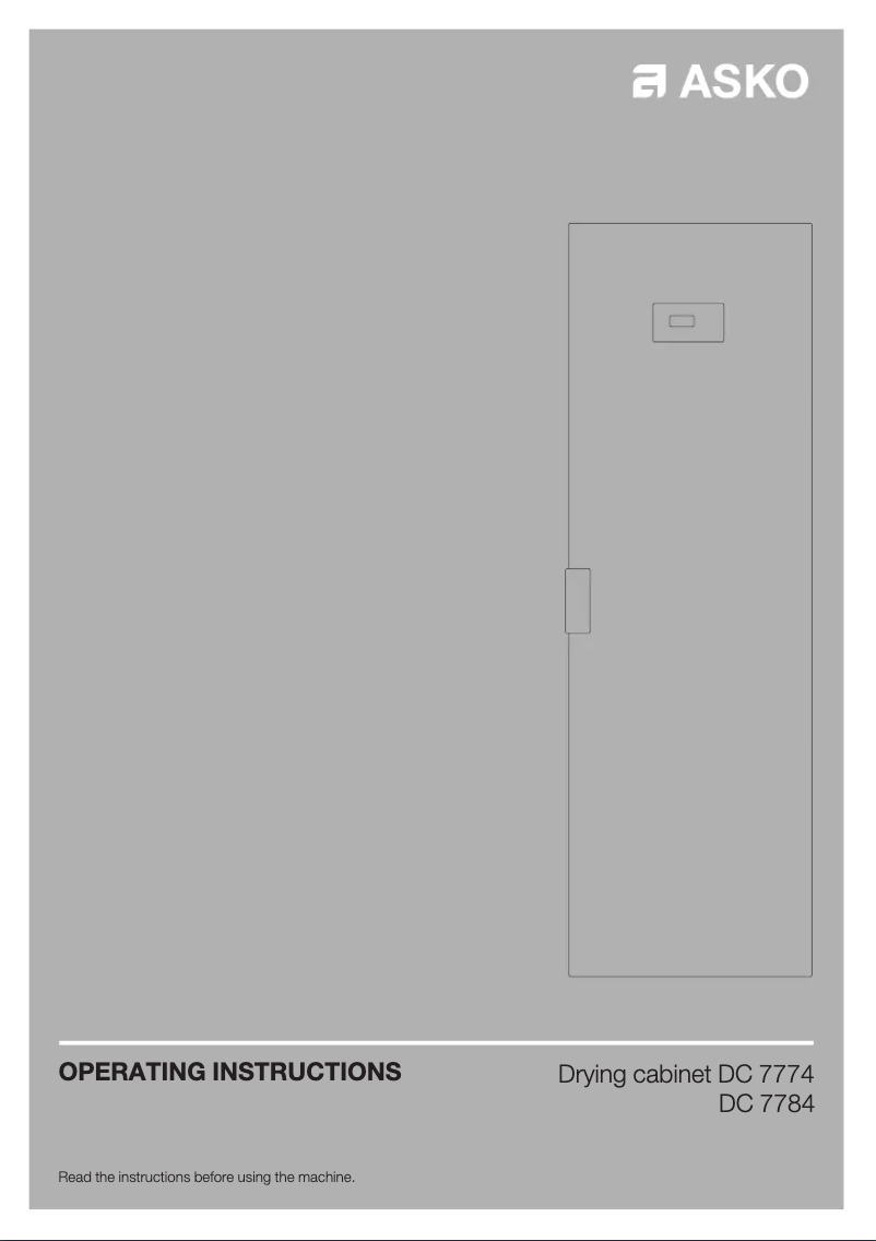 Página 1 del manual Manual de usuario Asko DC7774