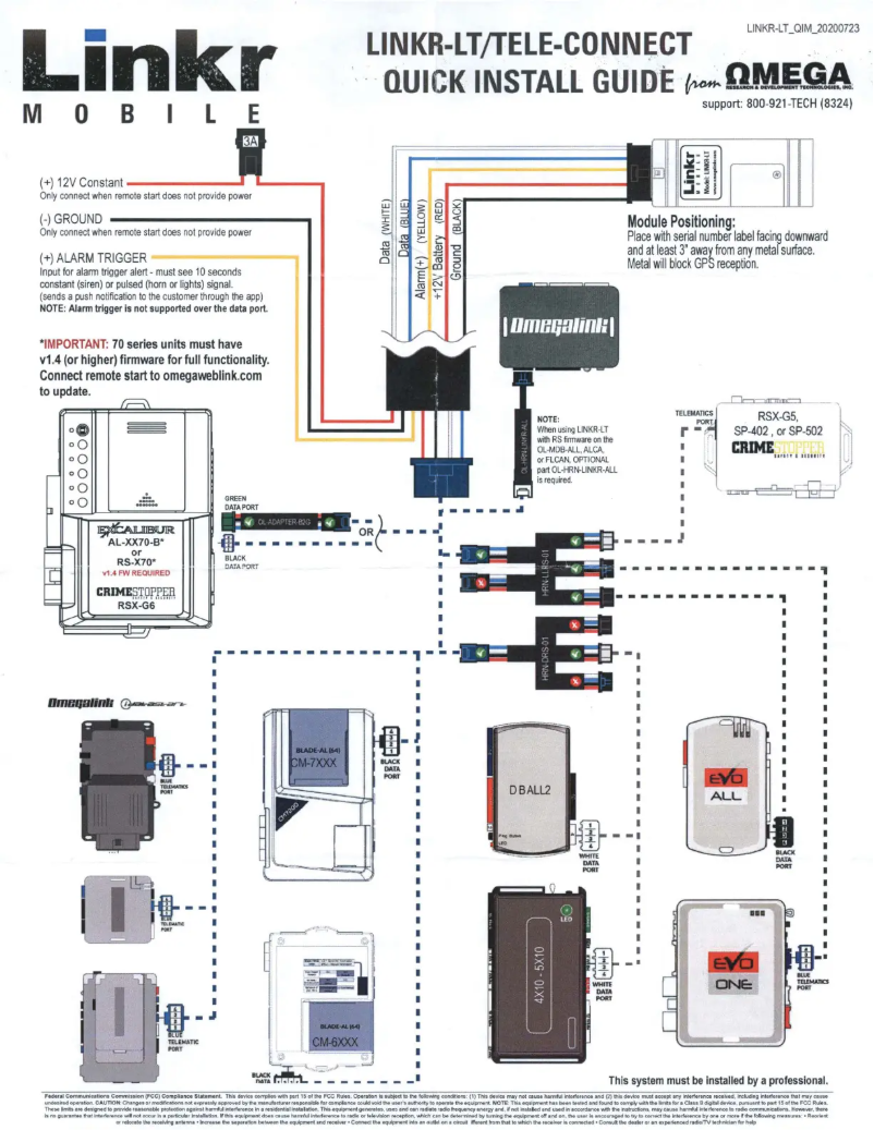 Imagen de la primera página del manual del dispositivo Linkr-LT2