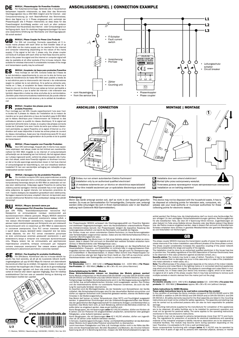 Página 1 del manual Manual de usuario Kemo M091A