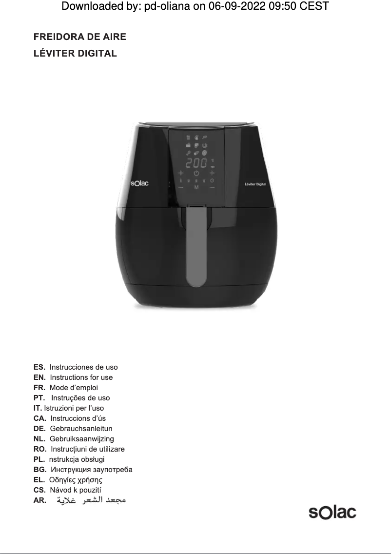 Página 1 del manual Manual de usuario Solac Digital FA1501