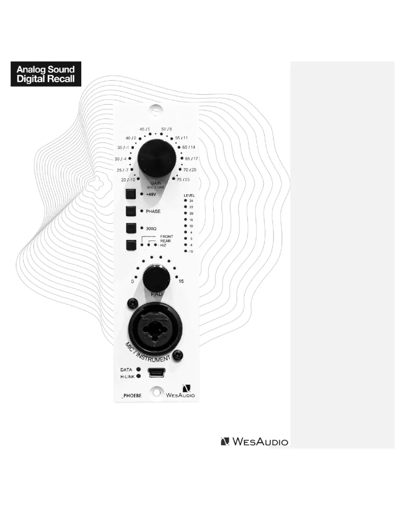 Página 1 del manual Manual de usuario WesAudio _PHOEBE NG500