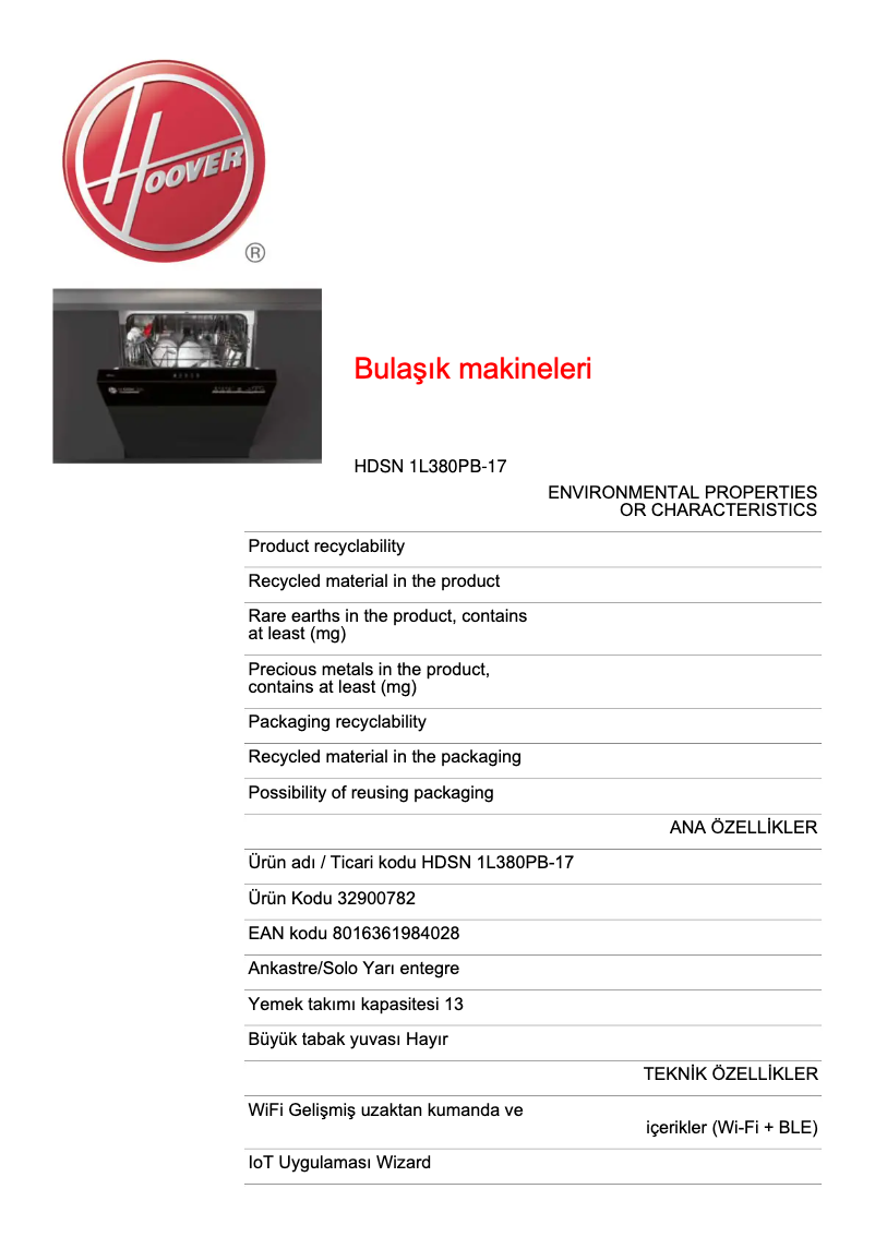 Imagen de la primera página del manual del dispositivo HDSN 1L380PB-17