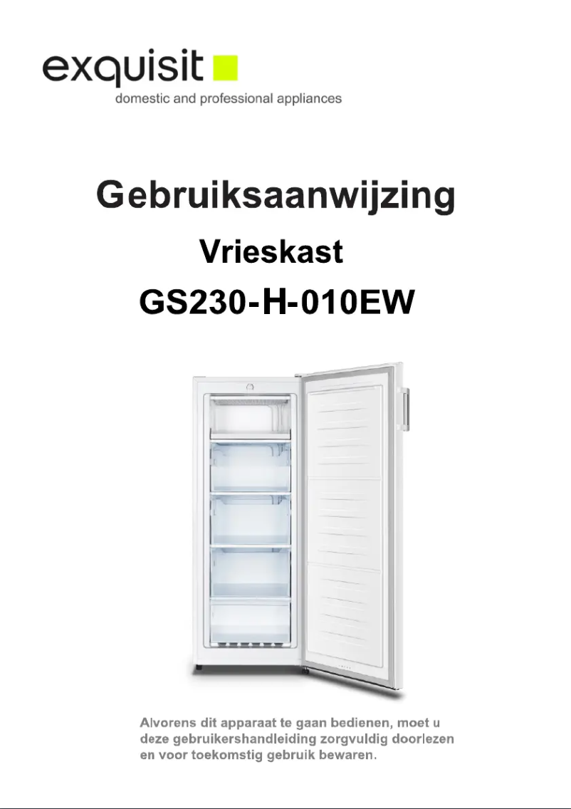 Página 1 del manual Manual de usuario Exquisit GS230-H-010EW