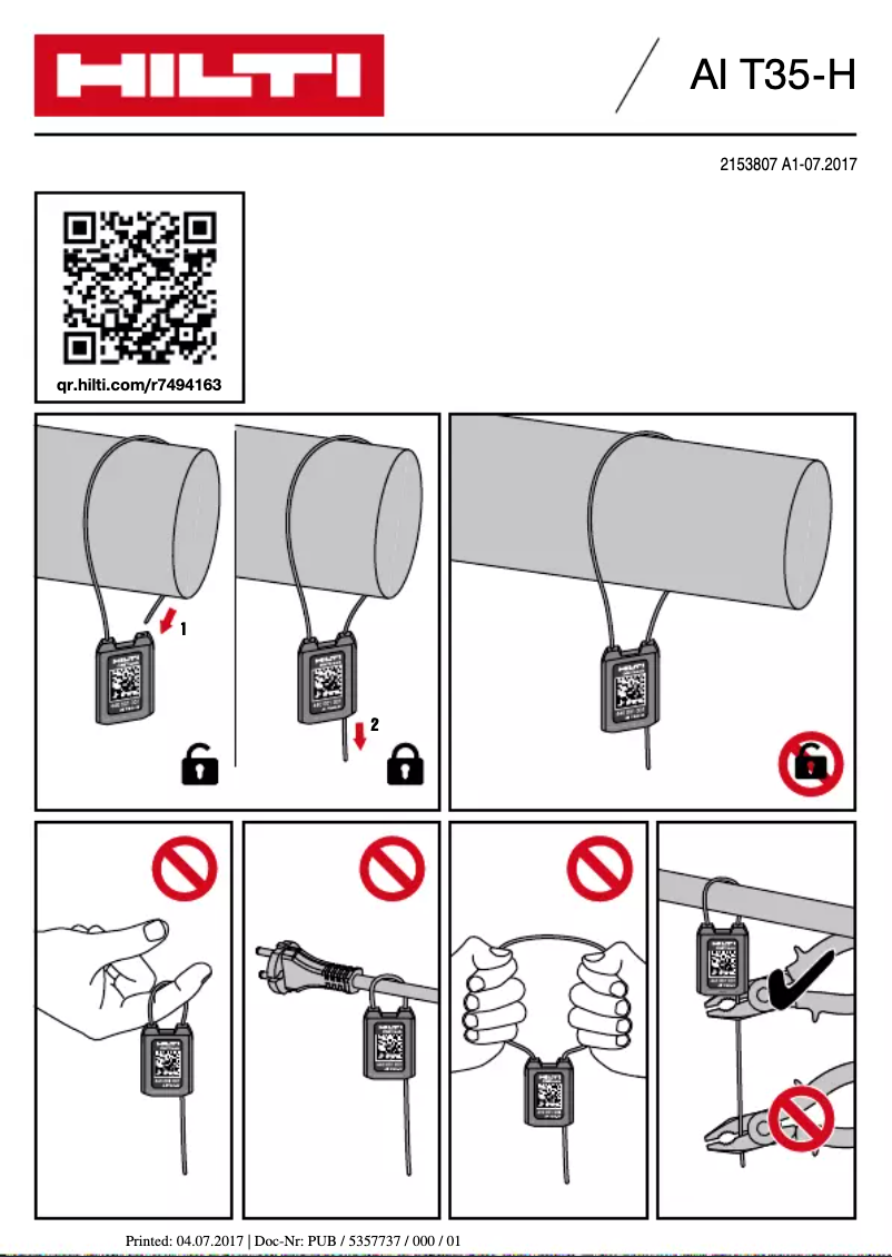 Página nº 1 - Manual de usuario Hilti AI T35-H