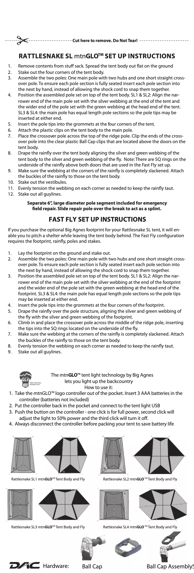 Página 1 del manual Manual de usuario Big Agnes Rattlesnak SL3 mtnGLO