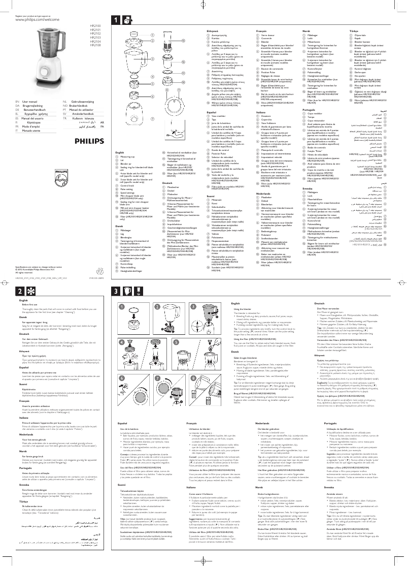 Página 1 del manual Manual de usuario Philips Daily Collection HR2104