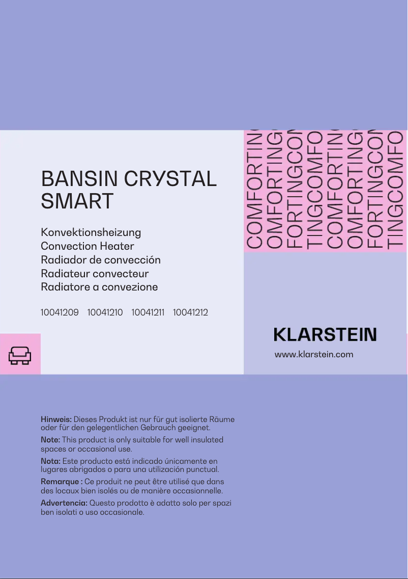 Página 1 del manual Manual de usuario Klarstein Bansin Crystal Smart