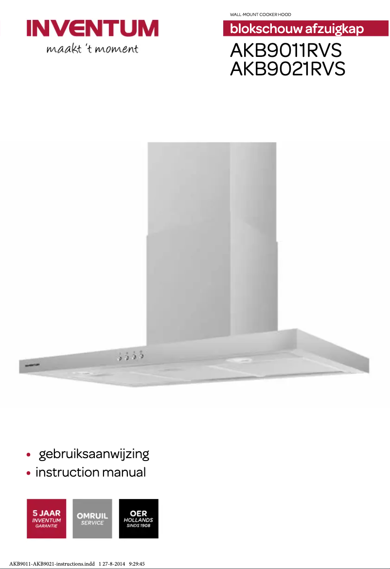 Imagen de la primera página del manual del dispositivo AKB9011RVS