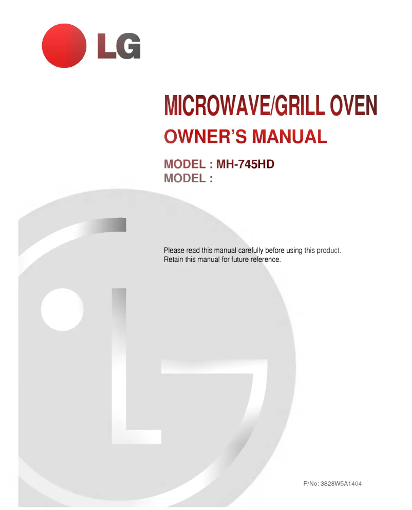 Página 1 del manual Manual de usuario LG MH-745HD