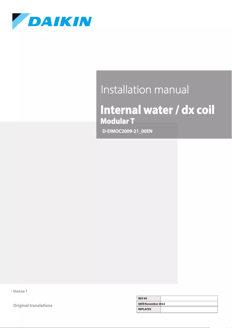 Página nº 1 - Guía de instalación Daikin ATB03RAMNADBT00