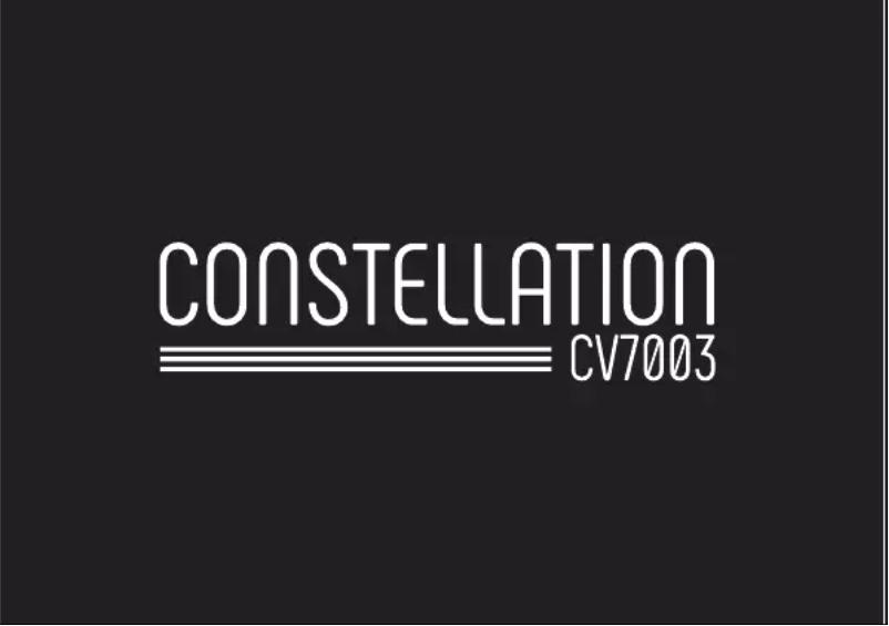 Imagen de la primera página del manual del dispositivo Constellation CV7003