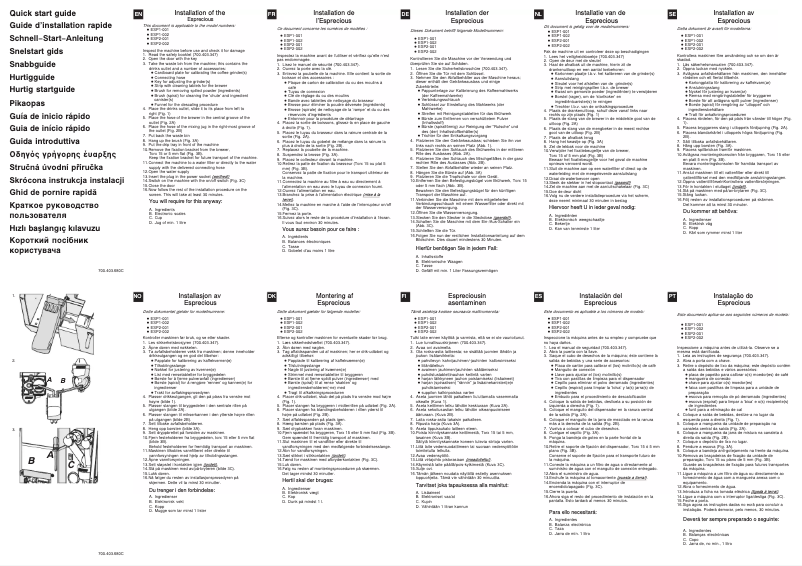 Imagen de la primera página del manual del dispositivo Esprecious 21