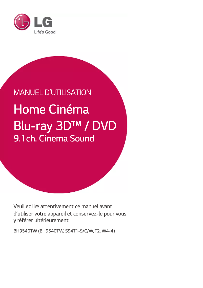 Imagen de la primera página del manual del dispositivo BH9540TW