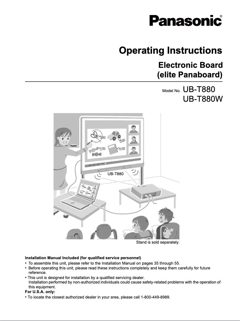 Imagen de la primera página del manual del dispositivo UB-T880