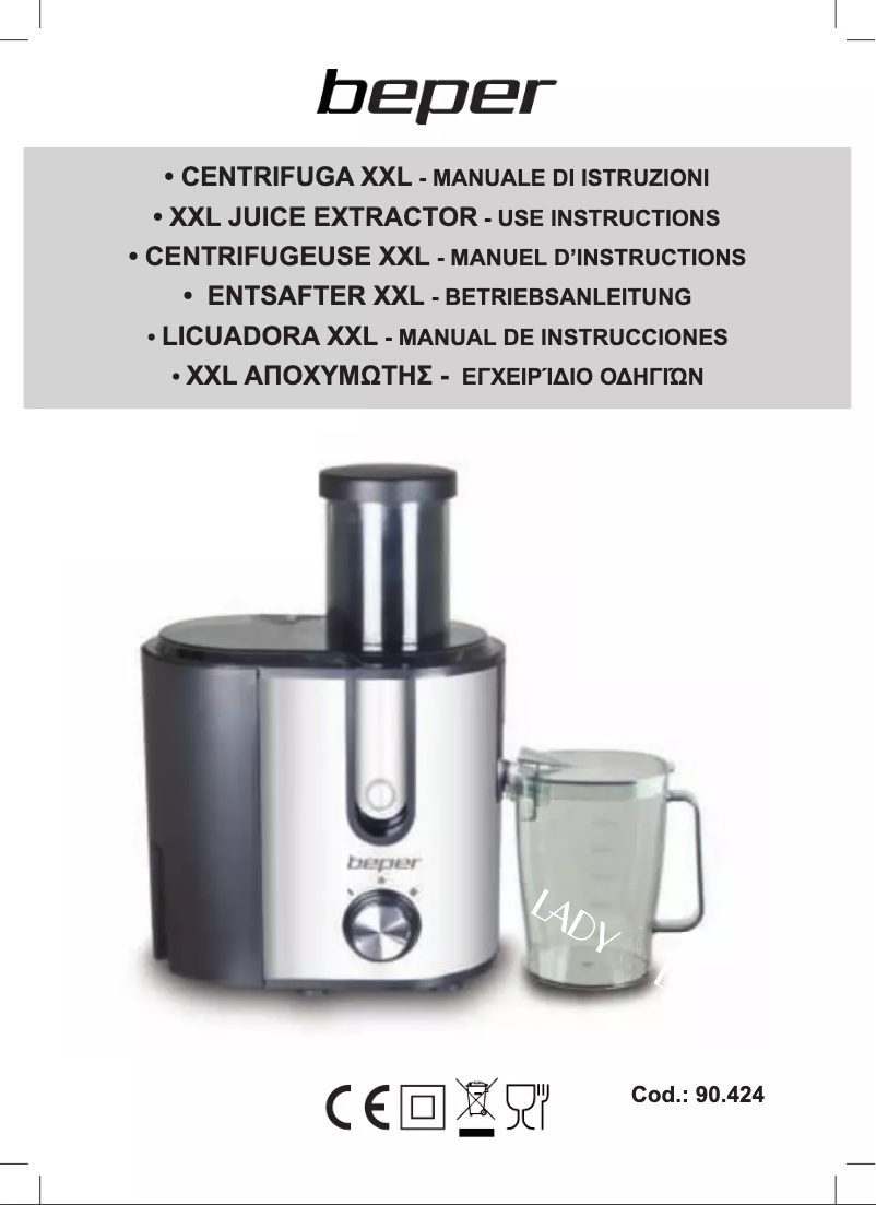 Imagen de la primera página del manual del dispositivo 90.424