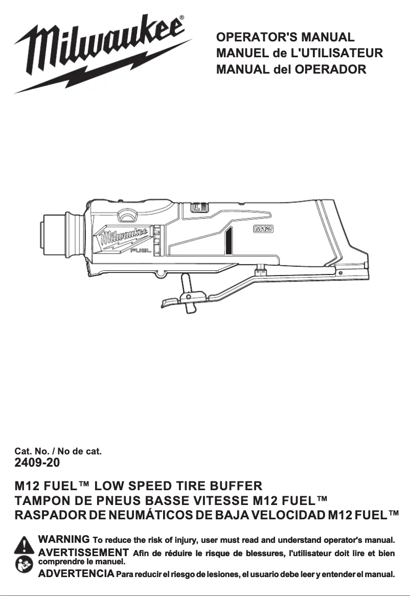 Página 1 del manual Manual de usuario Milwaukee M12 FUEL 2409-22