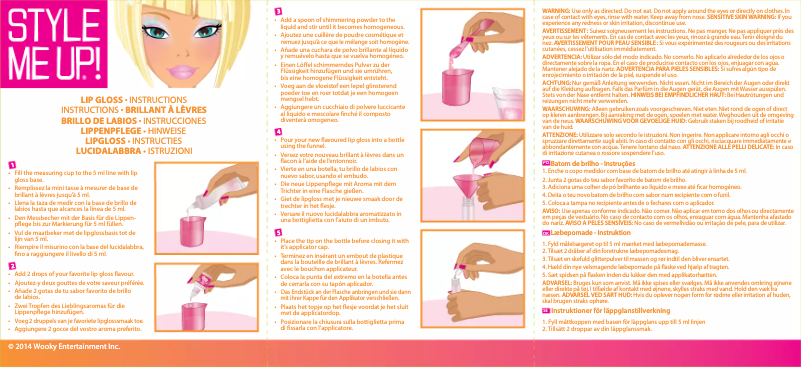 Imagen de la primera página del manual del dispositivo Lip Gloss