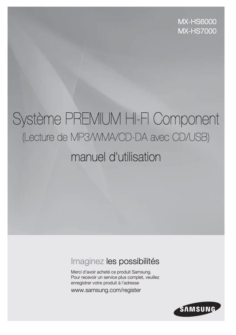 Página 1 del manual Manual de usuario Samsung MX-HS7000