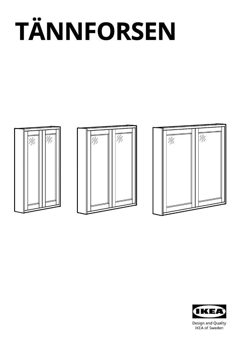 Página 1 del manual Manual de usuario Ikea TÄNNFORSEN 605.552.52