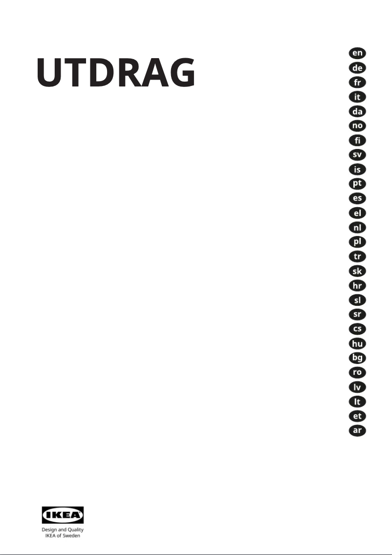 Imagen de la primera página del manual del dispositivo UTDRAG 103.891.42