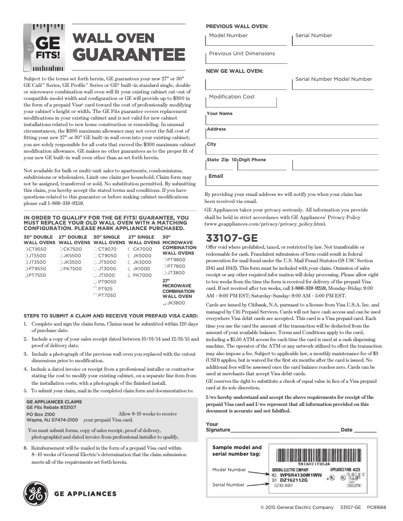 Página 1 del manual Folleto GE CT9050SHSS