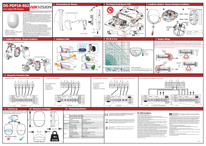Imagen de la primera página del manual del dispositivo DS-PDP18-EG2