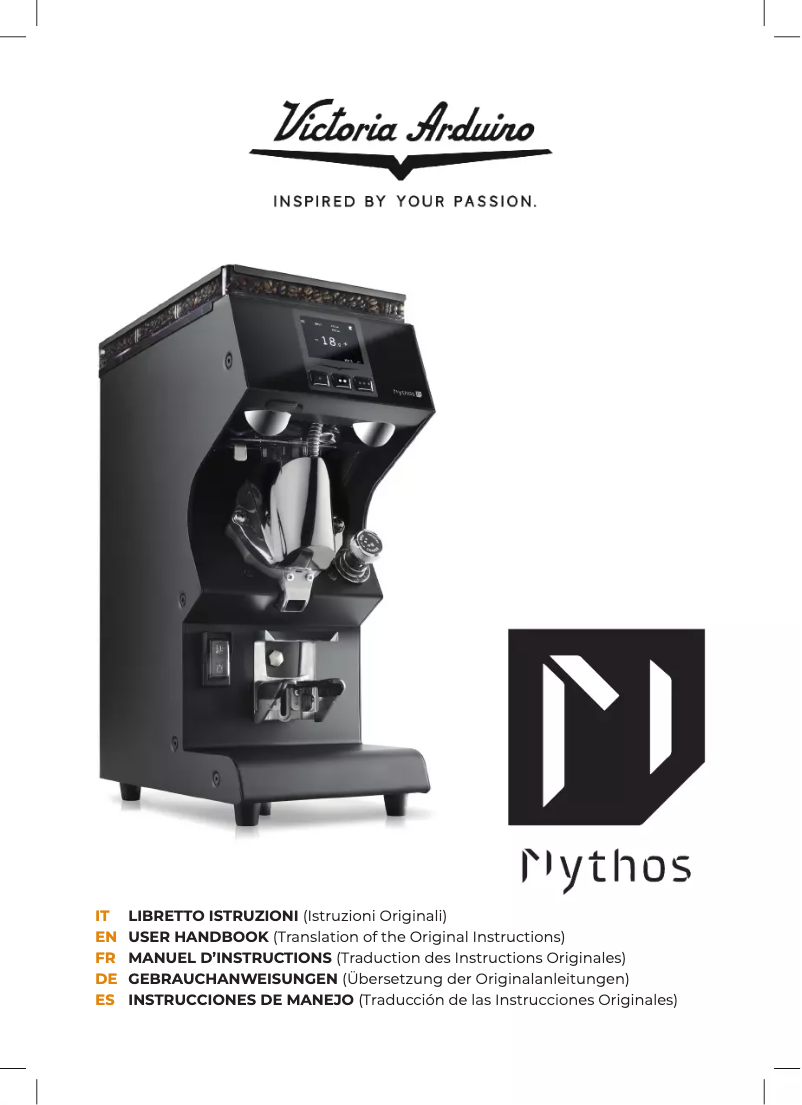 Imagen de la primera página del manual del dispositivo Mythos